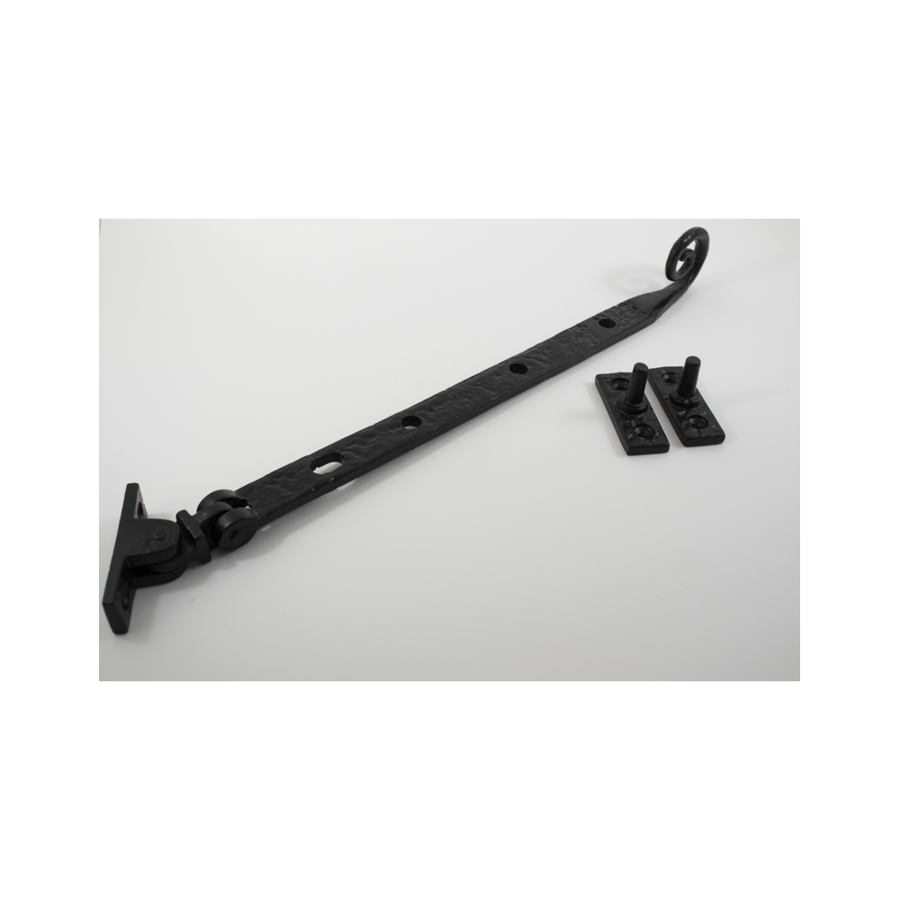 Udskyderstang i sort støbejern. 320 mm lang - god til store vinduer